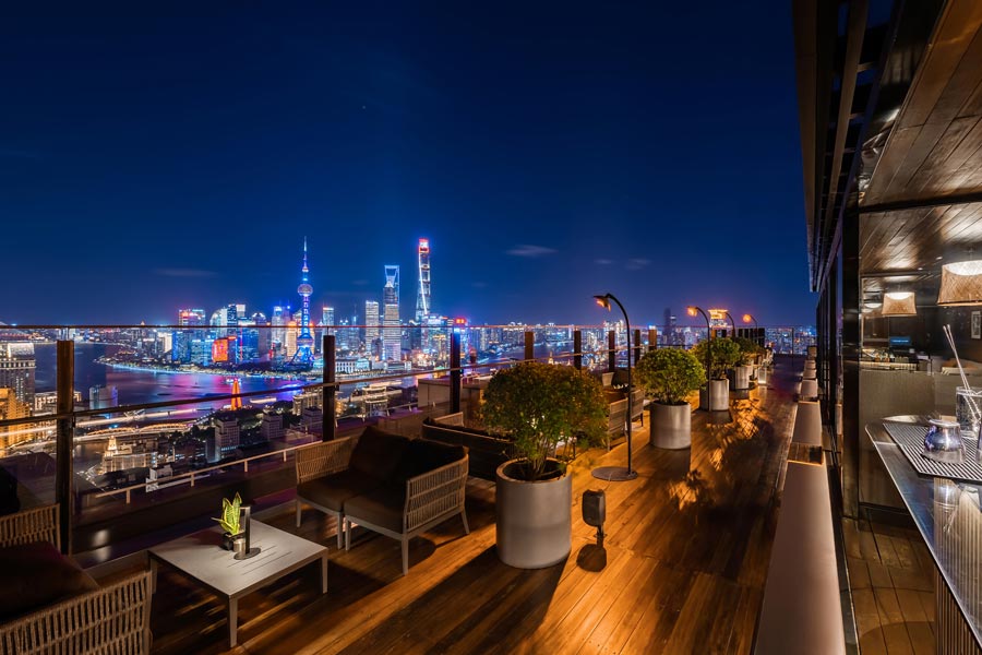 Best rooftop bars in Shanghai: La Terrazza at The Bulgari Hotel Shanghai. @ Nomfluence