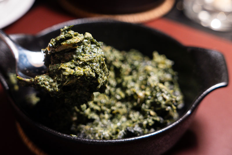 Creamed spinach at Lawry's The Prime Rib steakhouse in Shanghai. Photo by Rachel Gouk @ Nomfluence