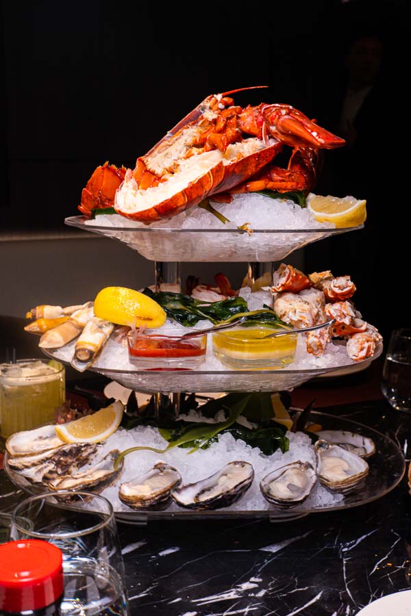 Seafood tower at Lawry's The Prime Rib steakhouse in Shanghai. Photo by Rachel Gouk @ Nomfluence