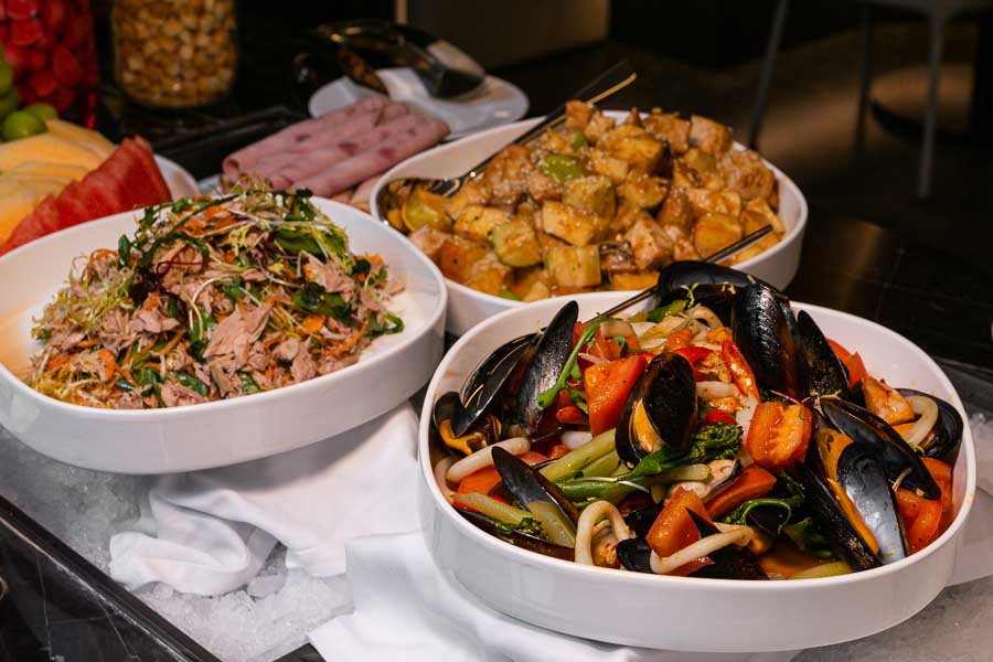 Lunch semi-buffet at Lawry's The Prime Rib steakhouse in Shanghai. Photo by Rachel Gouk @ Nomfluence