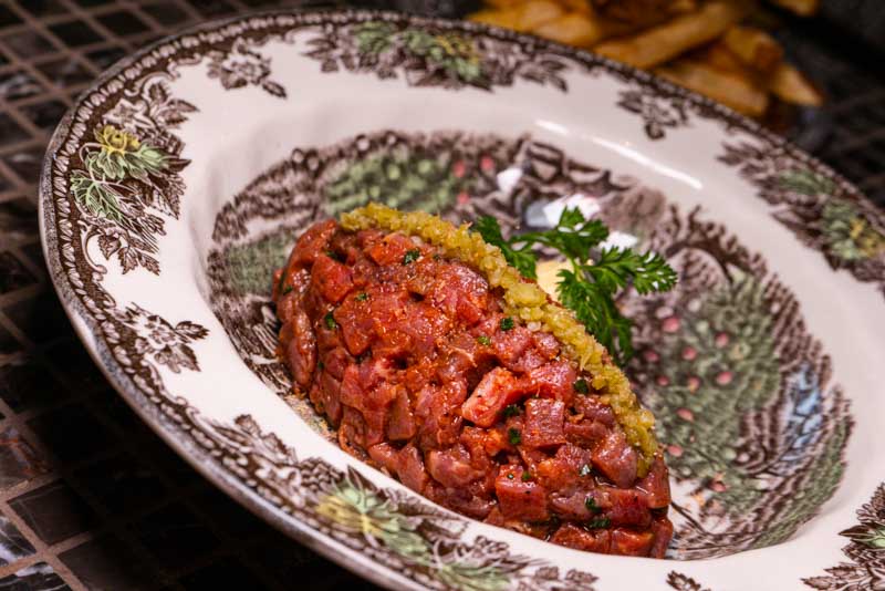Beef tartare at Mediterranean restaurant Terrakota Shanghai in Jing'an. Photo by Rachel Gouk @ Nomfluence