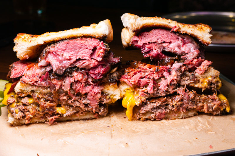 Beefzilla sandwich at Cages, Jing'an, Shanghai.