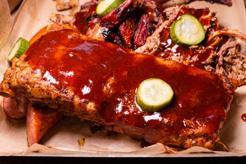Pork Ribs, American style barbecue at Cages, Jing'an, Shanghai.