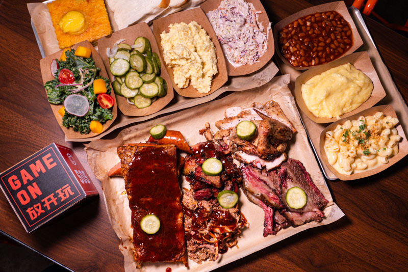 American style barbecue at Cages, Jing'an, Shanghai.