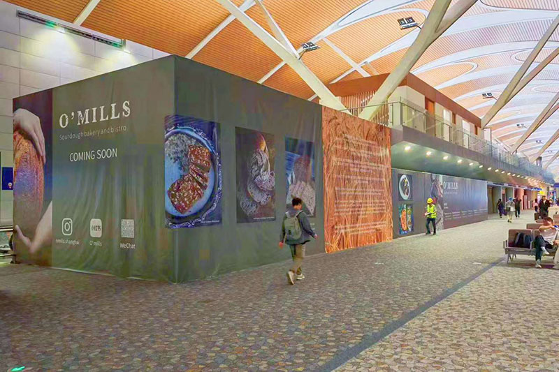 O'Mills opens a location at Pudong International Airport, Shanghai PVG.