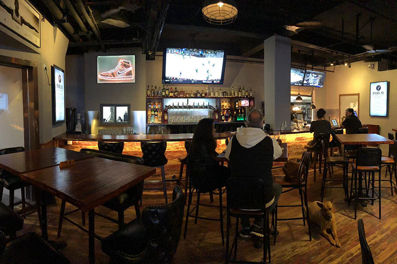 Parlay is an American barbecue restaurant and sports bar in Shanghai