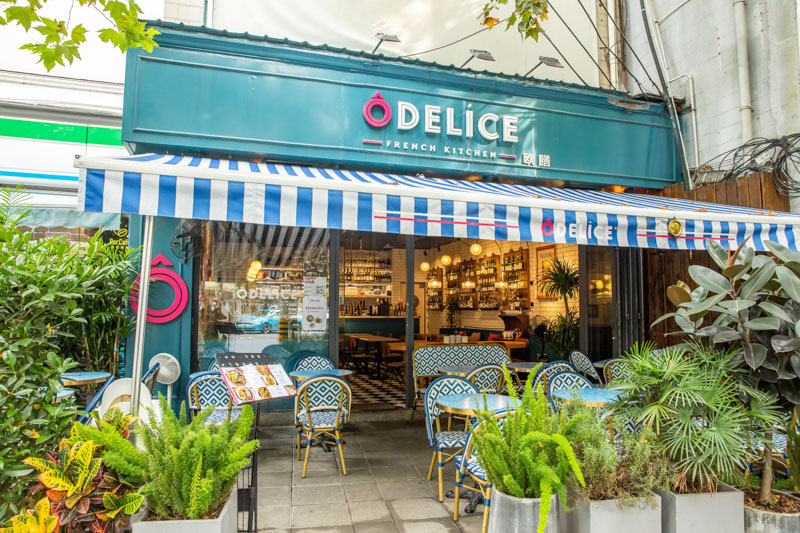 Odelice French restaurant for brunch in Shanghai.