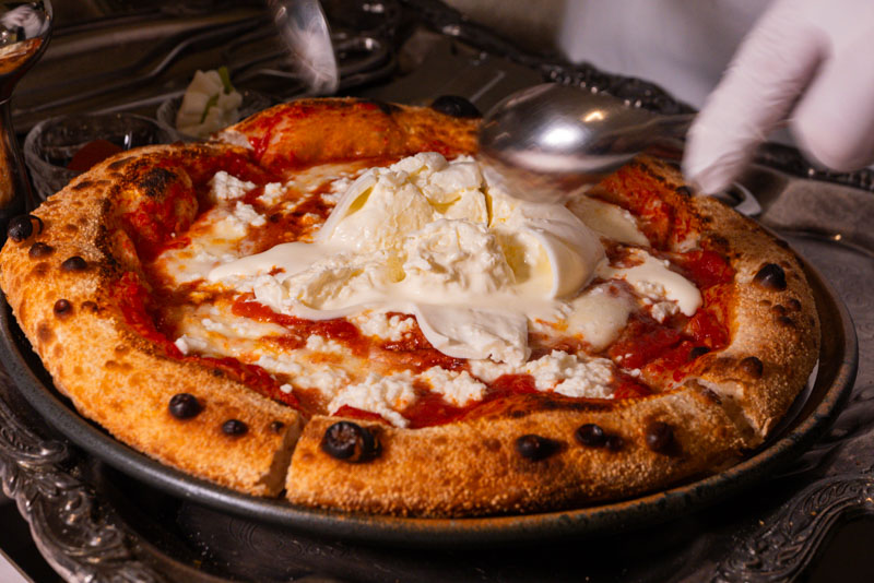 Luxurious pizzas at Scarpetta Italian restaurant, Shanghai. Photo @ Nomfluence