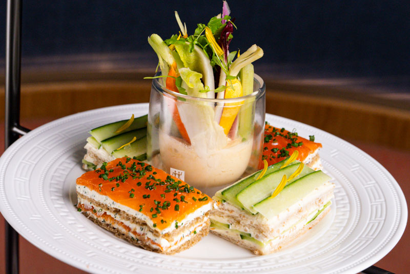Bicester Village Shanghai X Stefan Stiller of Michelin three-star Taian Table afternoon tea set.