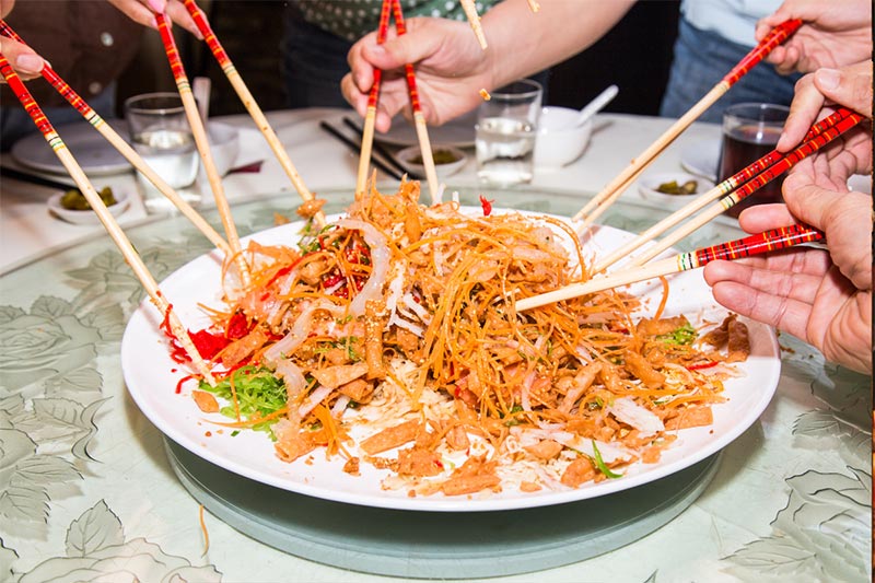 What is Yee Sang or Lo Hei or Prosperity Salad for Chinese New Year?