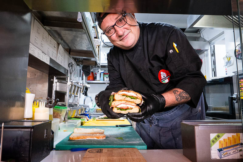 Salvatore "Toto" Giammaria, founder of Totino Panino, an authentic Italian sandwich shop for paninis in Shanghai. Photo @ Nomfluence.